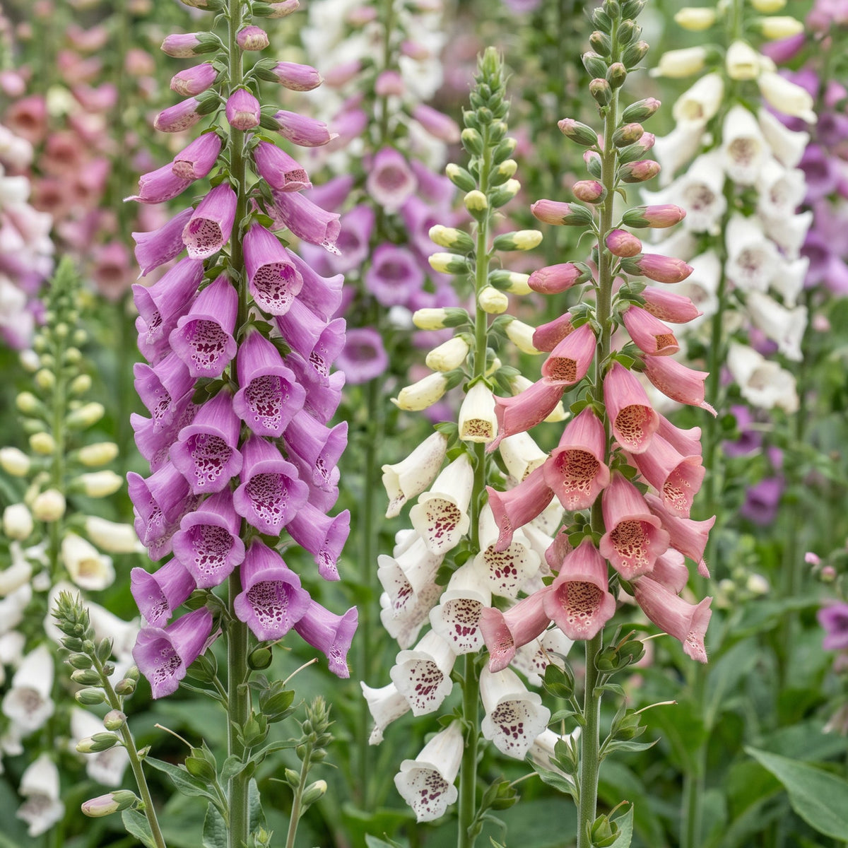 Vingerhoedskruid 'Tricolour', roze-paars-wit, compacte plant