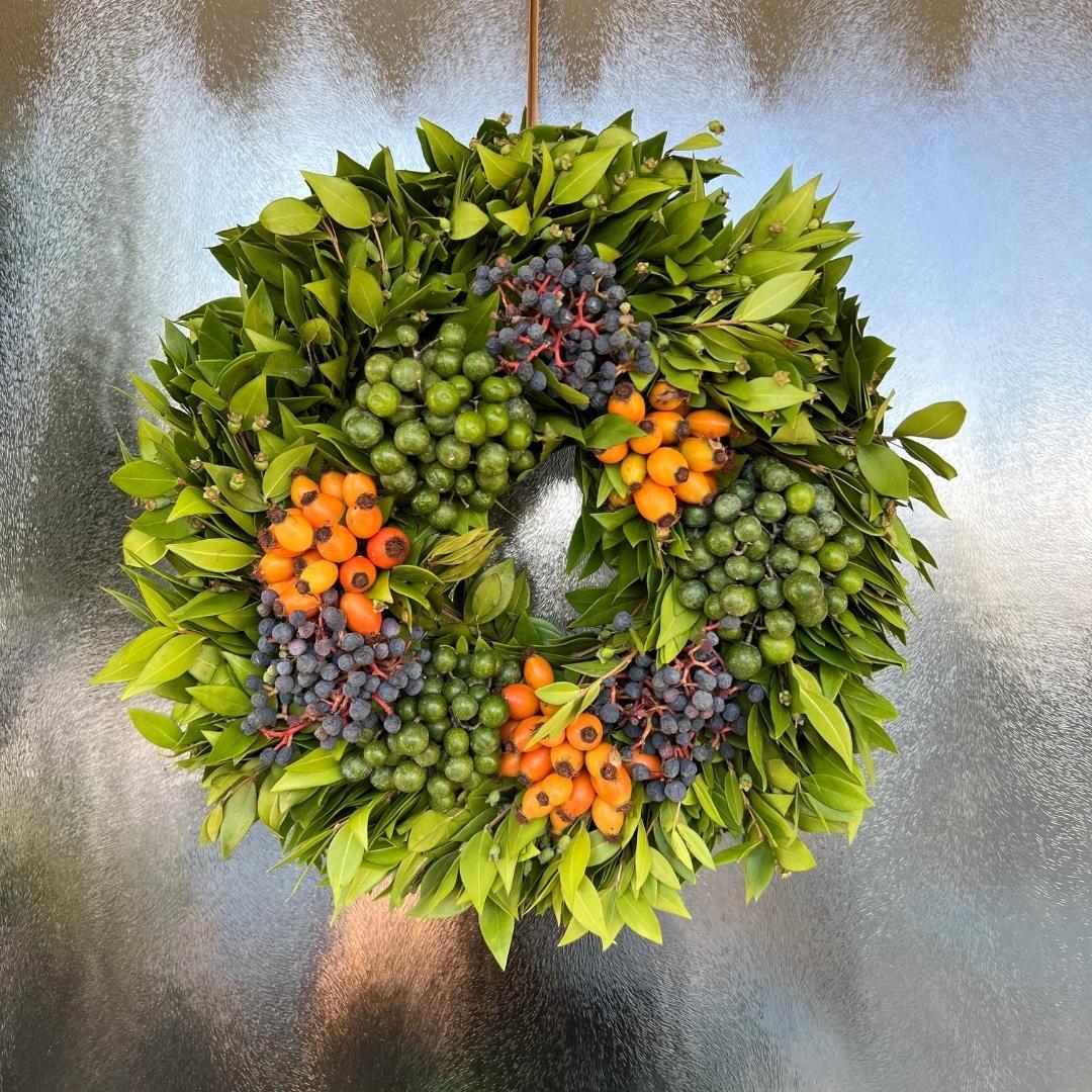 Echte krans Luca | Ø diameter, detail van het blad