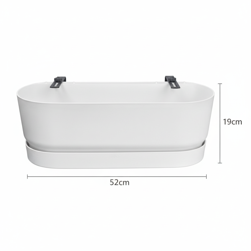 Detailfoto van Elho Pot Greenville Easy Balcony D25cm - Wit