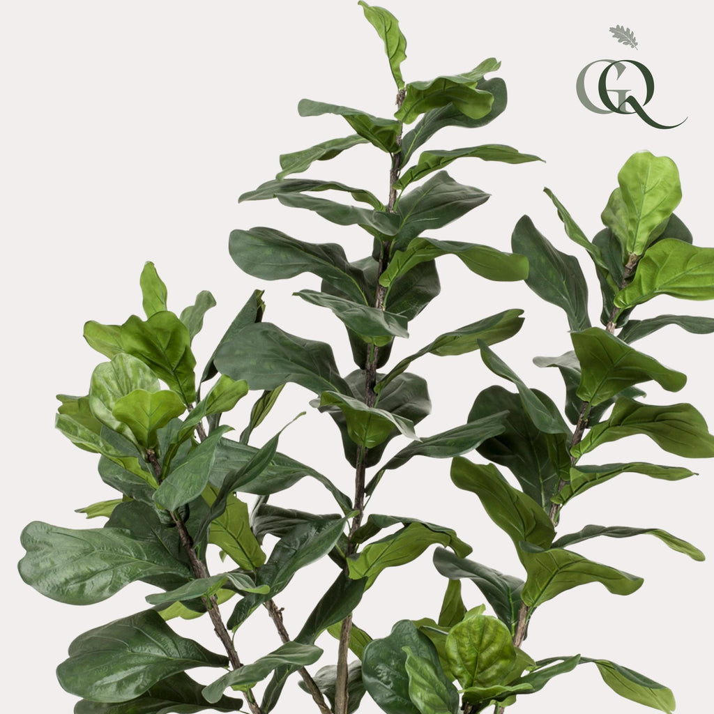 Kunstplant - Ficus Lyrata - Tabaksplant, detail van het blad