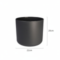 Elho b.for soft bloempot, antraciet, mat fluweelzacht, 22 cm, kenmerkend blad