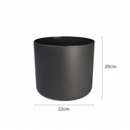 Elho b.for soft bloempot, antraciet, mat fluweelzacht, 22 cm, kenmerkend blad