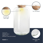 Terrarium fles met verlichting - Sven XL