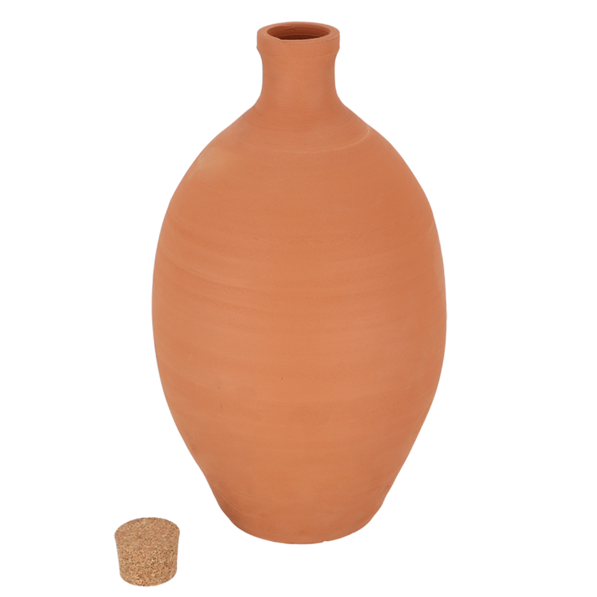 Olla XL, terracotta irrigatiepot, 21 x 21 x 38,5 cm, detail van het blad