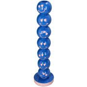 Kaarsenhouder Smiley met blauwe ballen, 9x9x36 cm