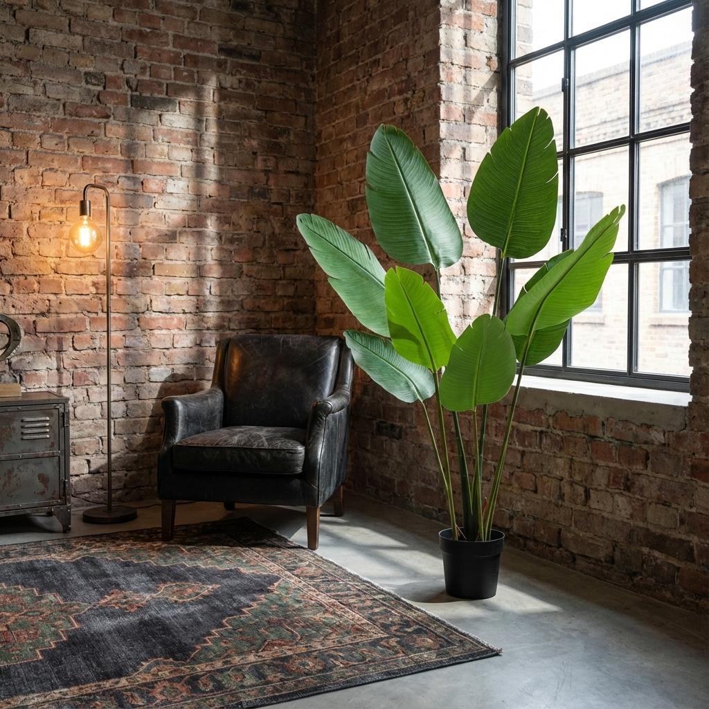 Kunstplant - Strelitzia Nicolai, kenmerkend blad