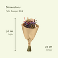 Detailfoto van Droogbloemenboeket roze - middel