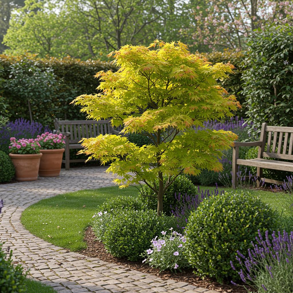 Japanse esdoorn Acer palmatum Jordan, plant in pot