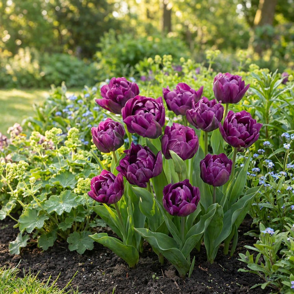 Dubbele tulp 'Double Lilac' bloembollen, paars, foto 2