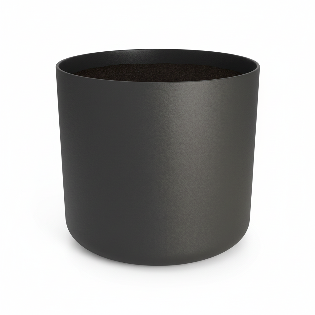 Elho b.for soft bloempot, antraciet, mat fluweelzacht, 14 cm, gezonde plant