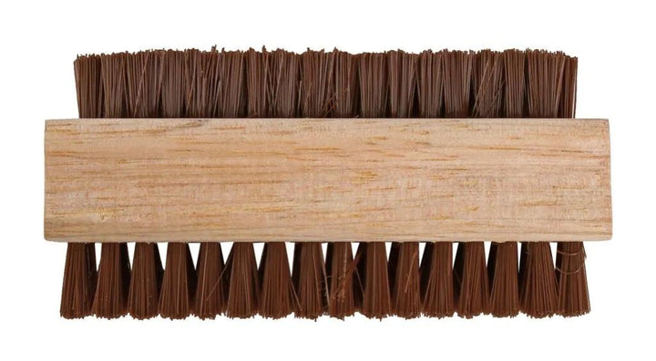 Nagelborstel van hout, dubbelzijdig voor na het tuinieren