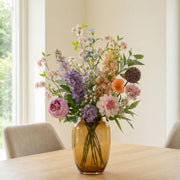 Kunstbloemen boeket Pastel Meadow, levensecht, 15 stelen