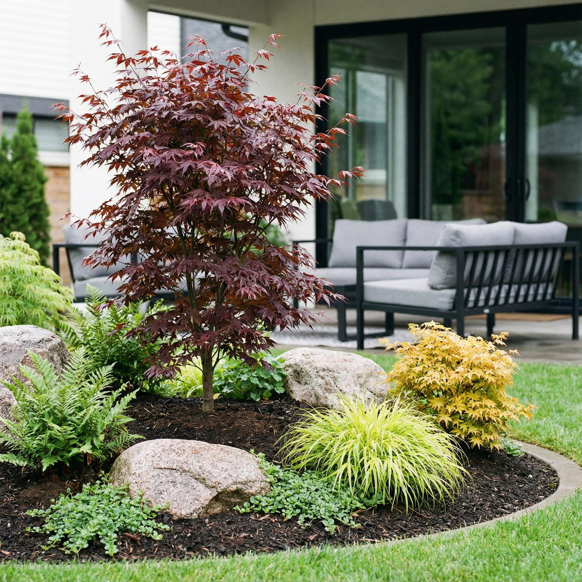 Acer palmatum Bloodgood, groeiwijze van de plant