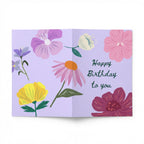 Wenskaart 'Happy Birthday', A6 gevouwen, detail van het blad
