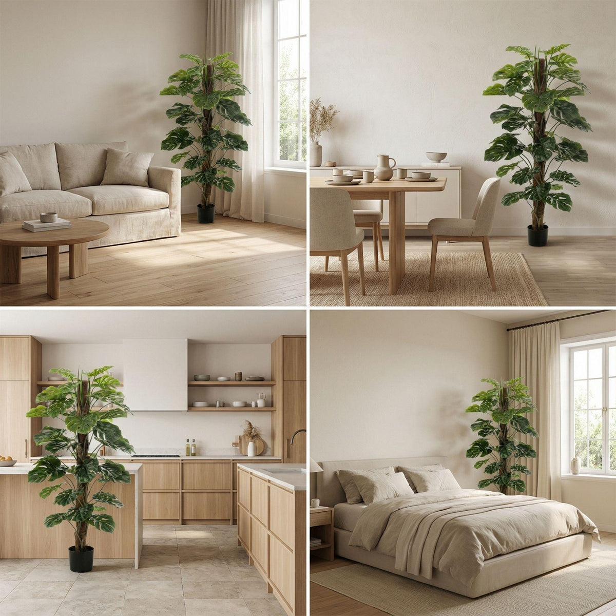 Monstera on pole, kenmerkend blad