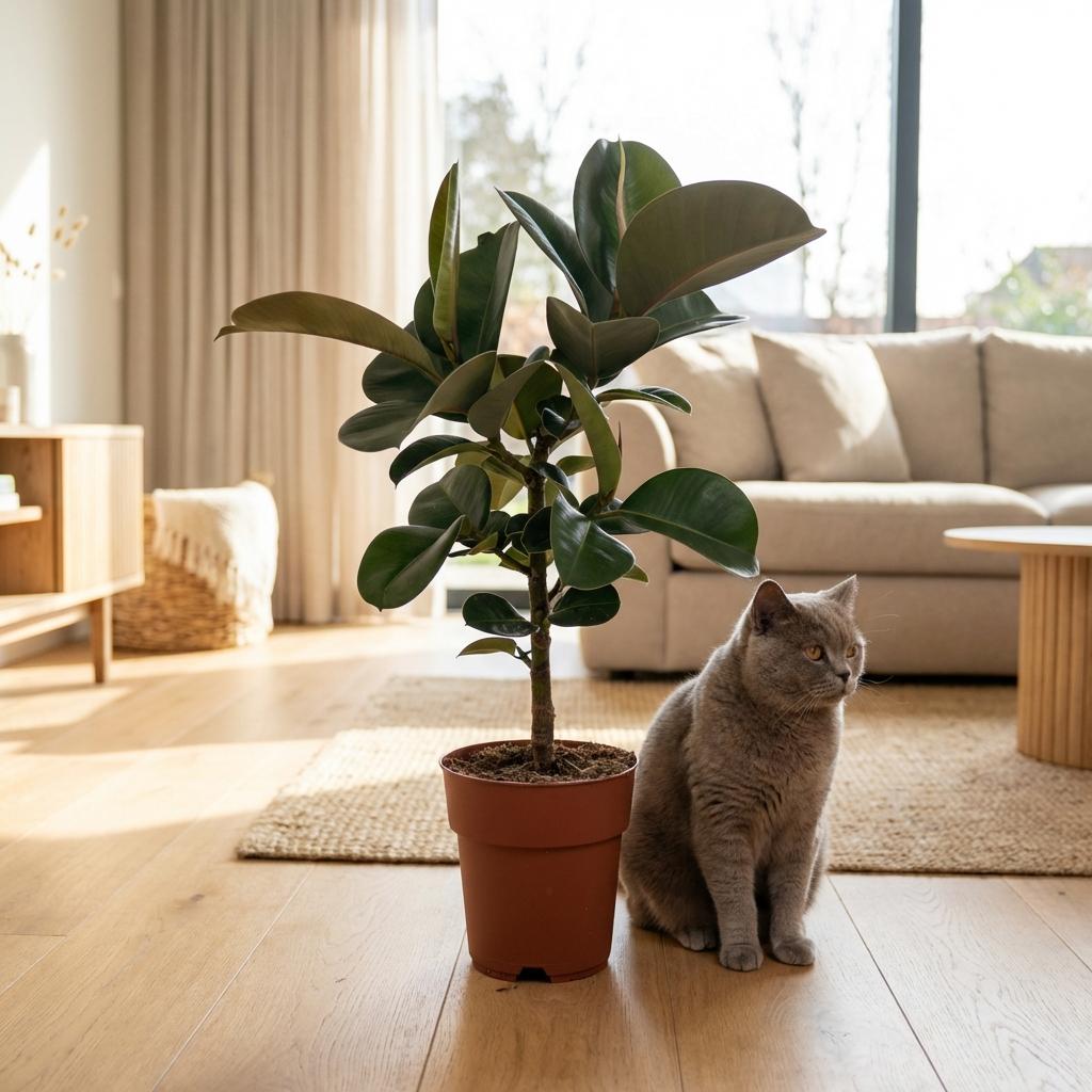 Rubberplant (Ficus Elastica Cloe), kenmerkend blad