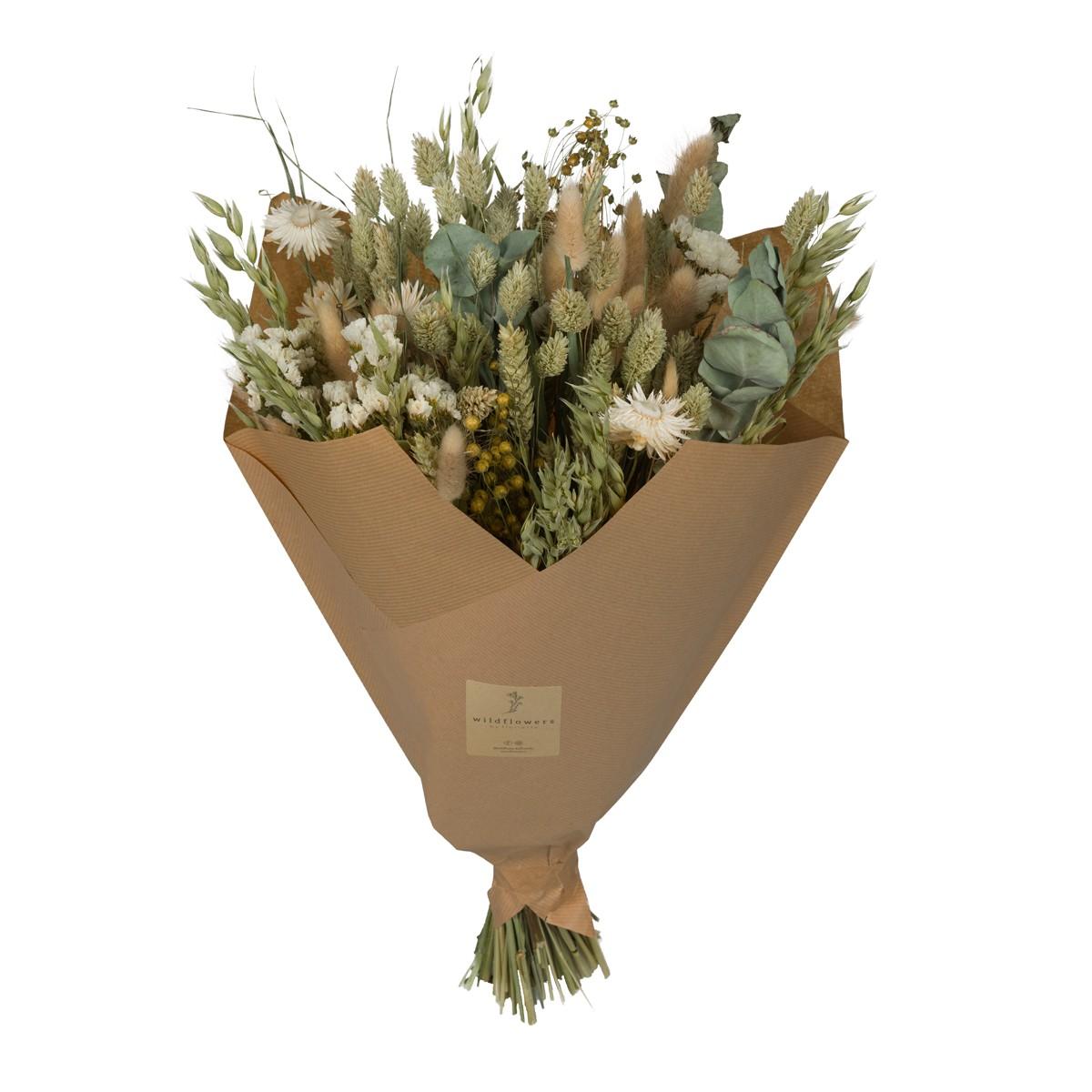 Klassiek droogboeket naturel, plant in pot