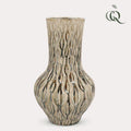 Aardewerk vaas Boa in groen, maat M, H39 x B23 cm, plant in pot
