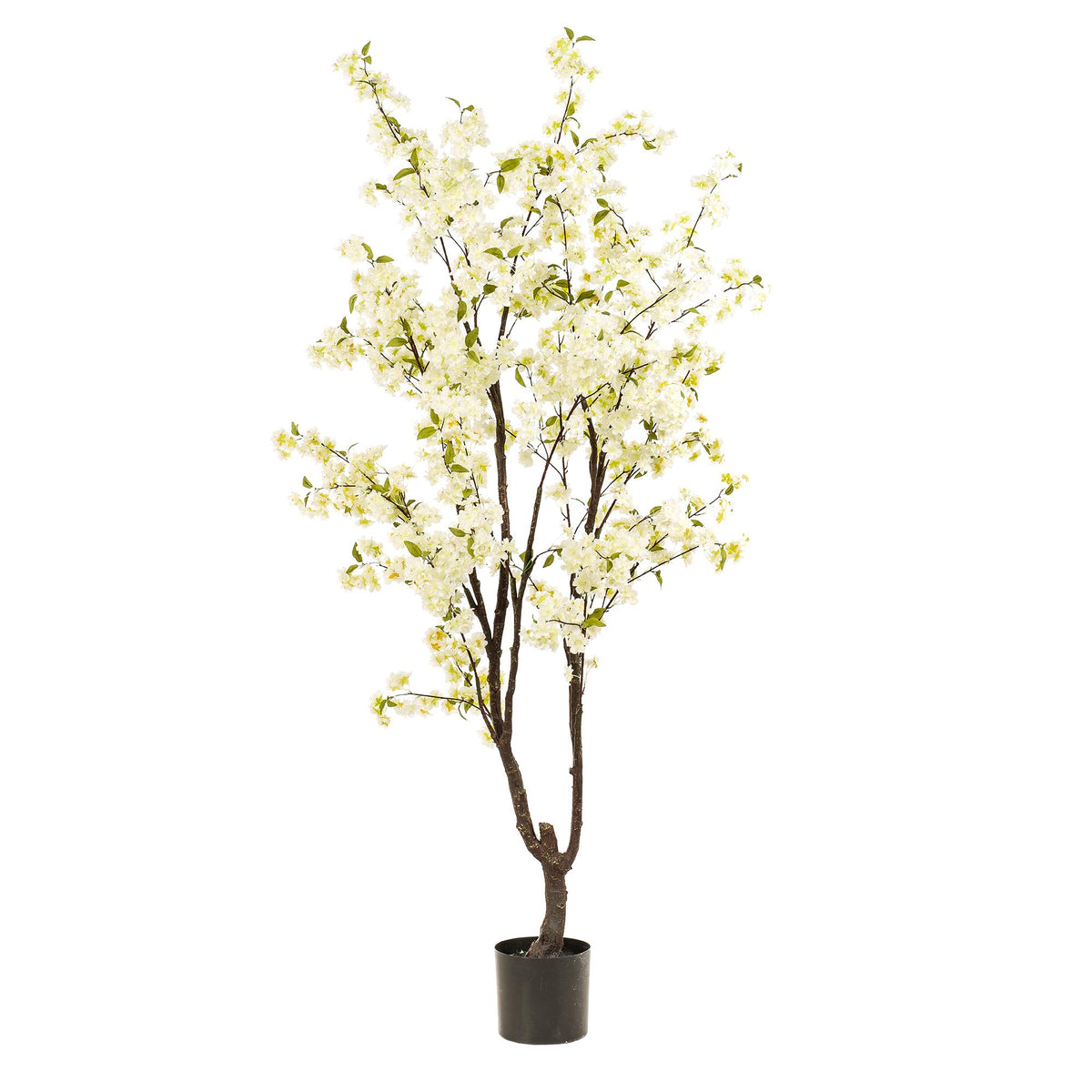 Kunstplant - Prunus - Kersenbloesem - Wit, groeiwijze van de plant