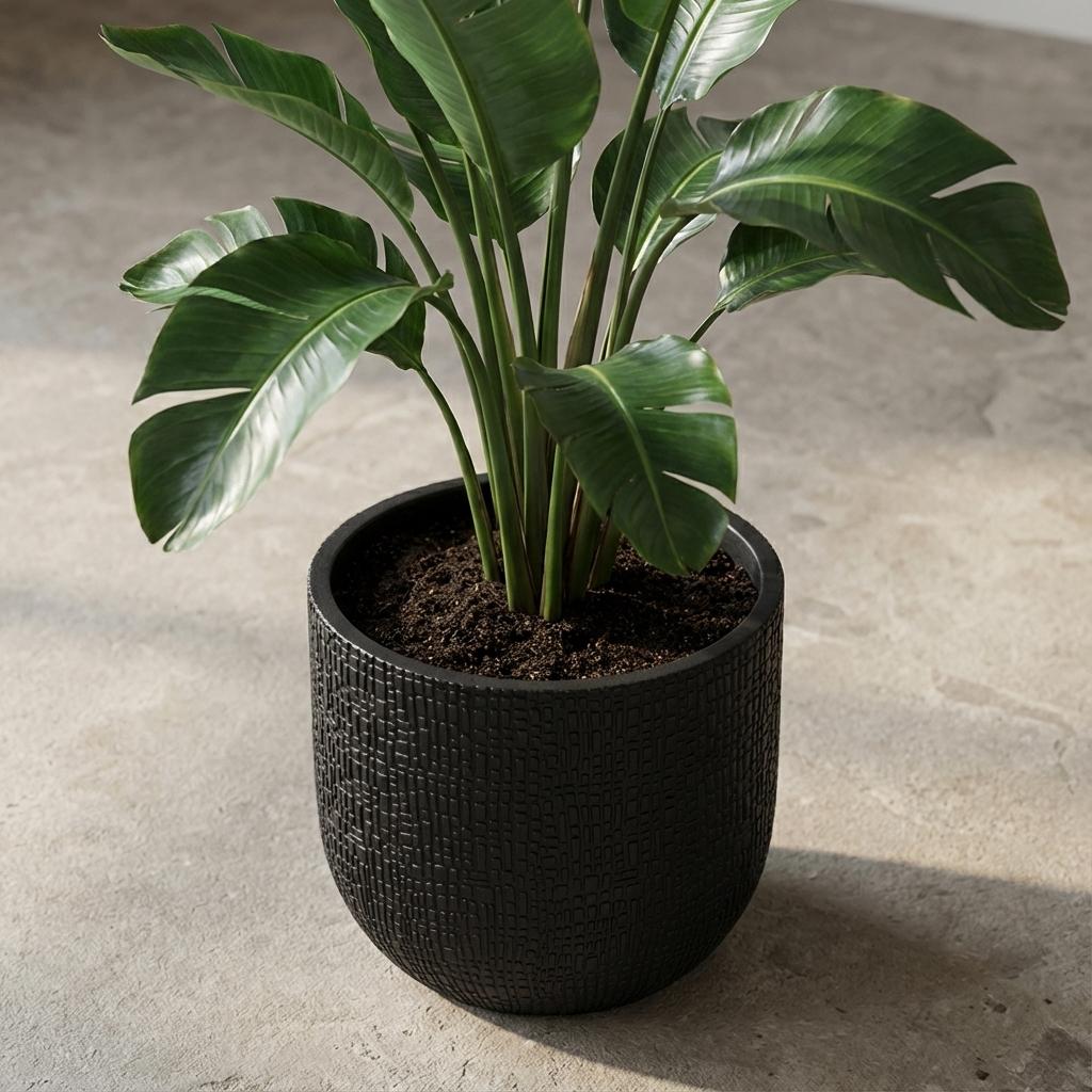 Productfoto van Capi Nature Skin bolvormige pot, antraciet, Ø24 cm, H21 cm