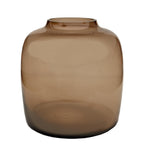 Vaas glas - M - Bartica - Taupe, plant in pot