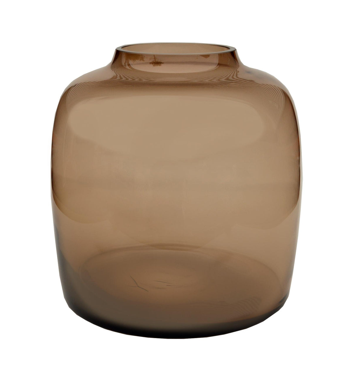 Vaas glas - M - Bartica - Taupe, plant in pot