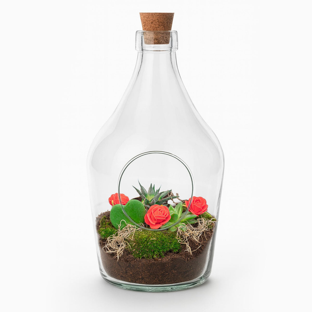 Love in a Bottle - DIY Open Planten terrarium, sierlijke plant