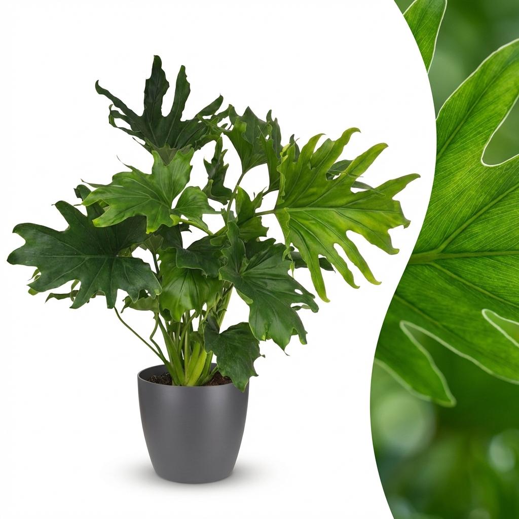 Philodendron Lickety split, detail van het blad