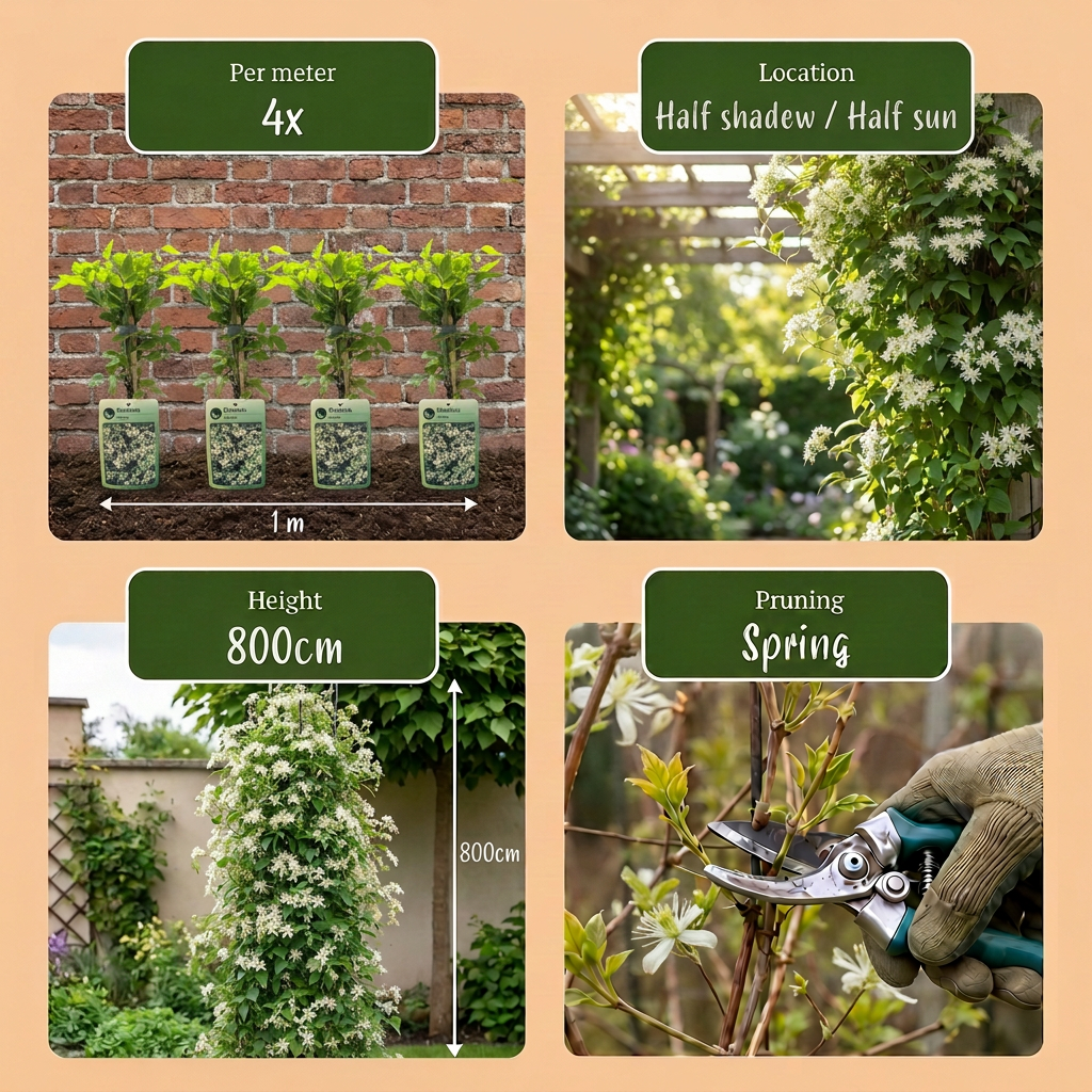 Clematis vitalba - inheemse bosrank, groeiwijze van de plant