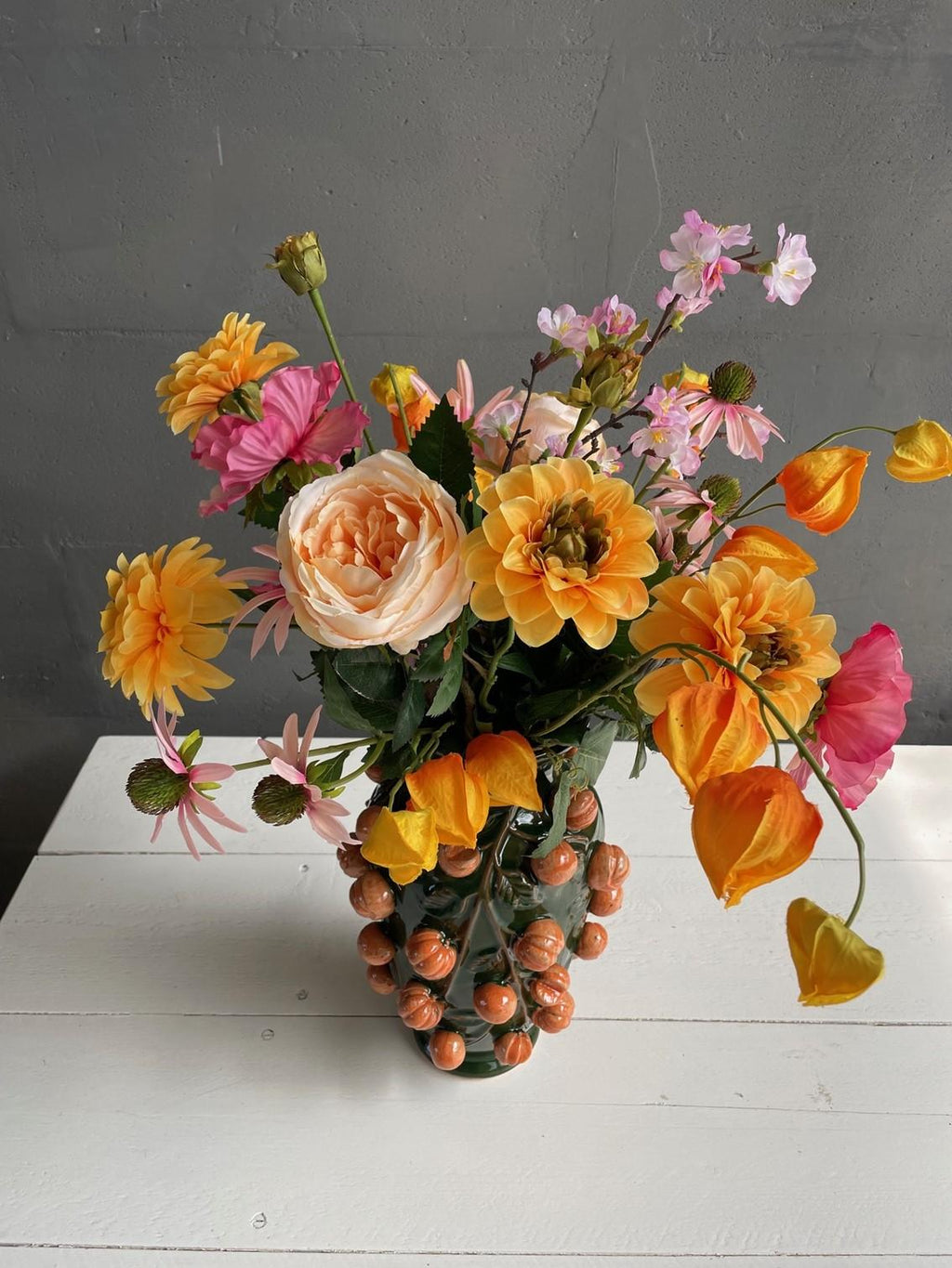 Kunstbloemen - Boeket L - Orange Summer, groeiwijze van de plant