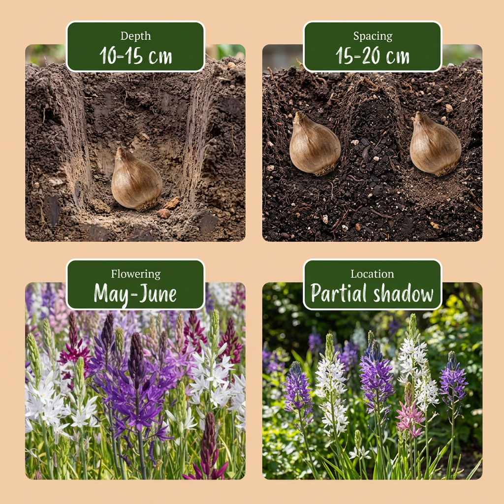 Camassia leichtlinii mix bloembollen, blauw en wit, foto 4