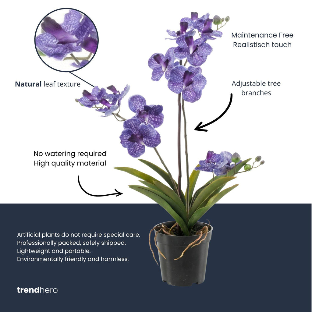 Orchidee Vanda kunstplant, detail van het blad