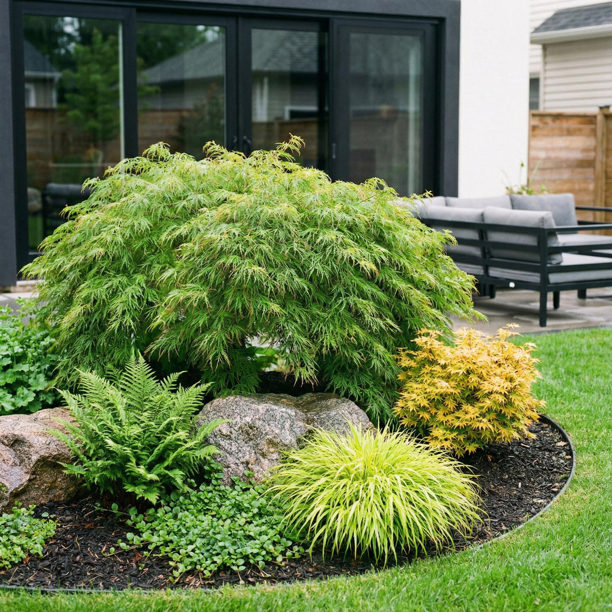 Acer palmatum Emerald Lace, plant in pot