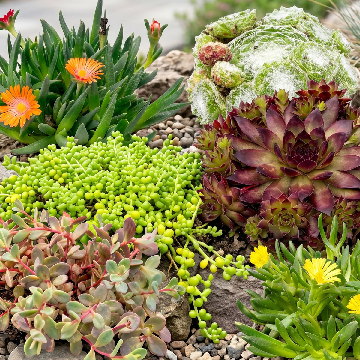 Alpine mix, groene bladeren