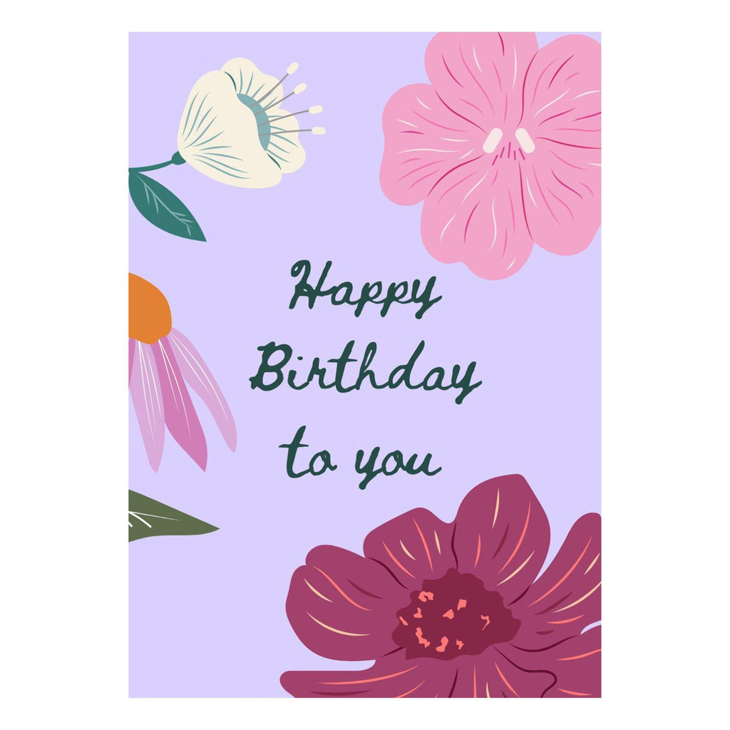 Wenskaart 'Happy Birthday', A6 gevouwen, plant in pot