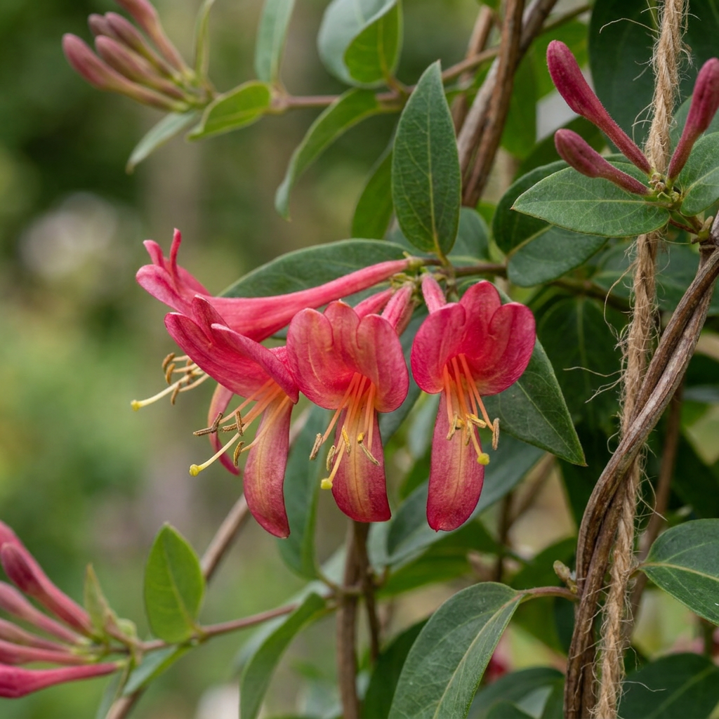 Lonicera henryi - groenblijvende kamperfoelie, kenmerkend blad