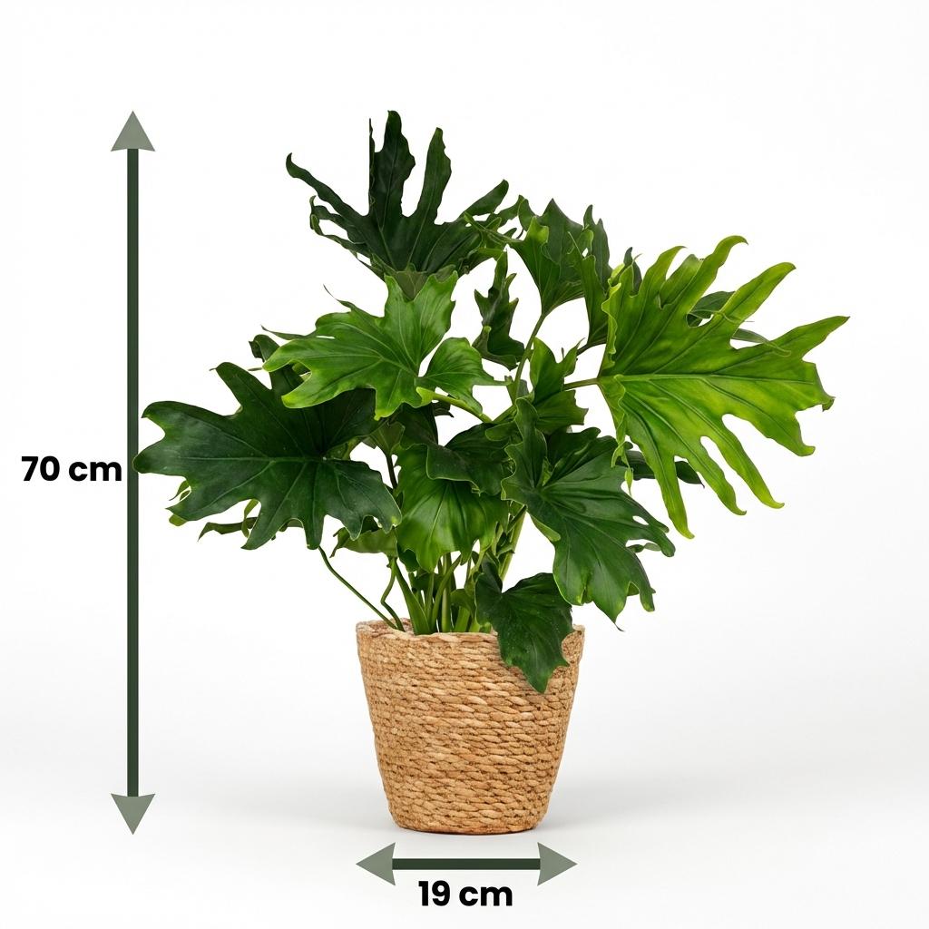Philodendron Lickety Split met Mand, groeiwijze van de plant