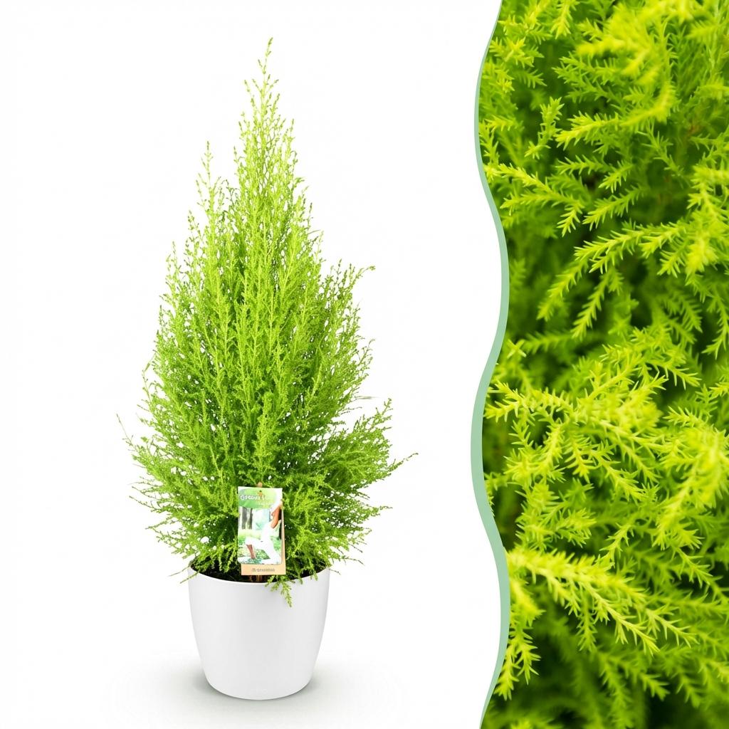 Cupressus Gold Crest Wilma, kenmerkend blad