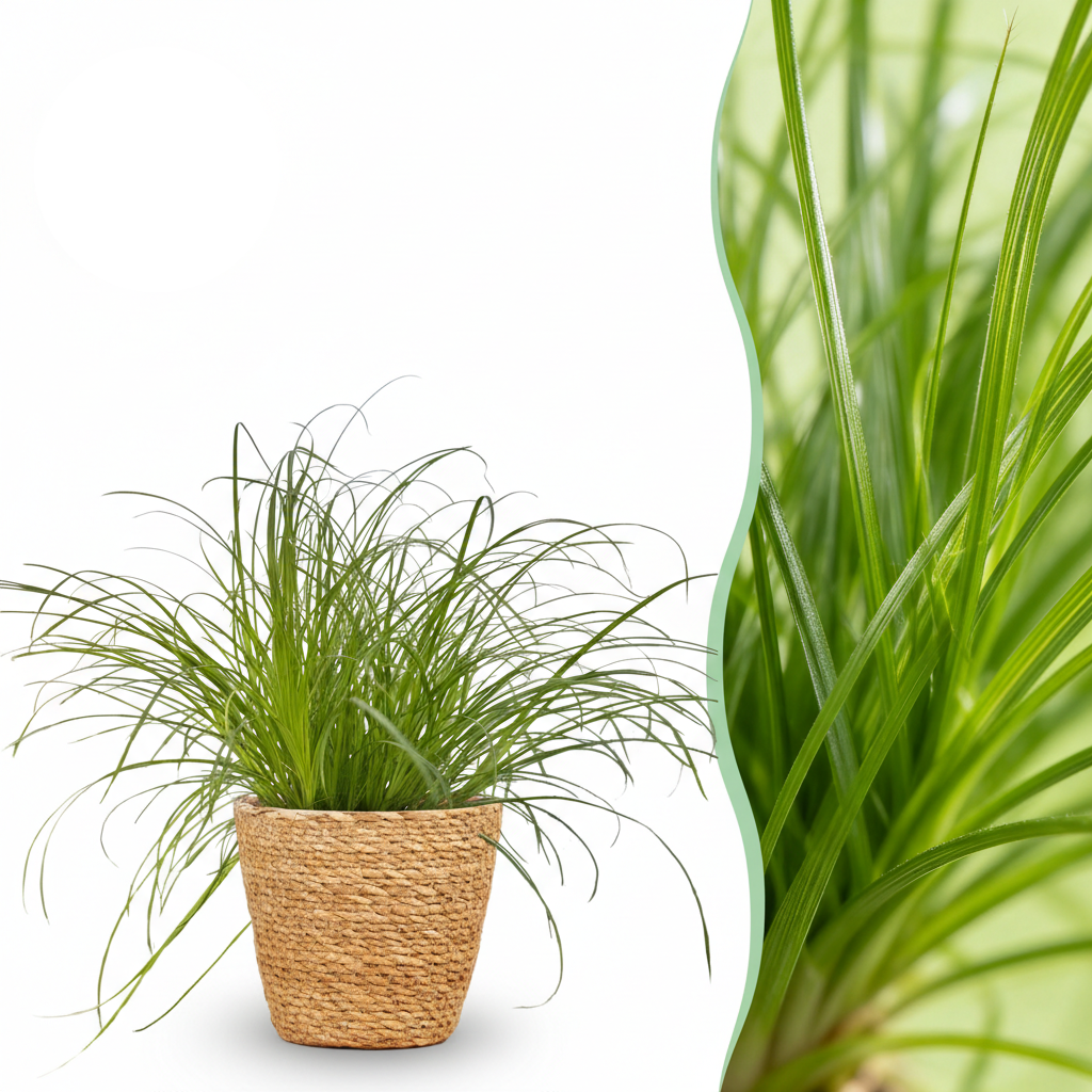 Cyperus alternifolius Zumula met mand, in pot