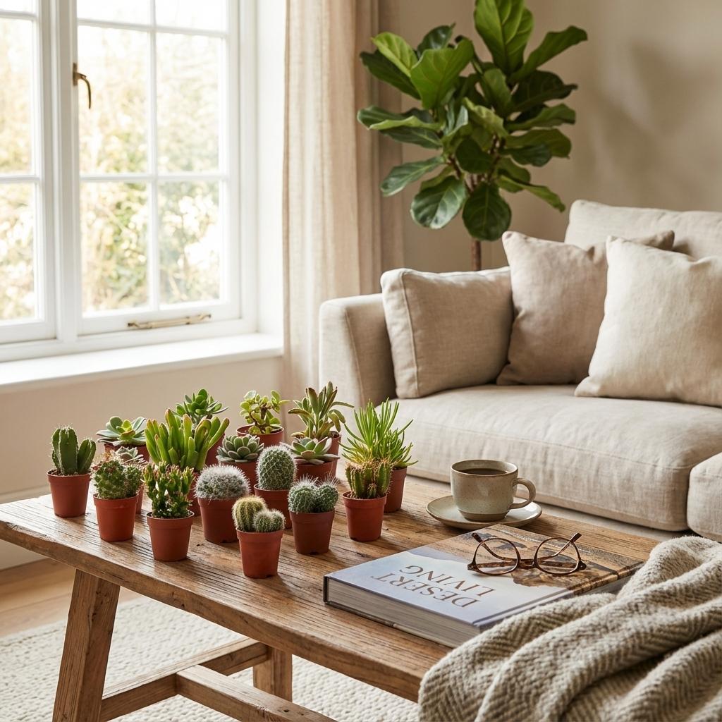 Mix van Echte Cactussen en Vetplanten - 6 Stuks - Ø, plant in pot