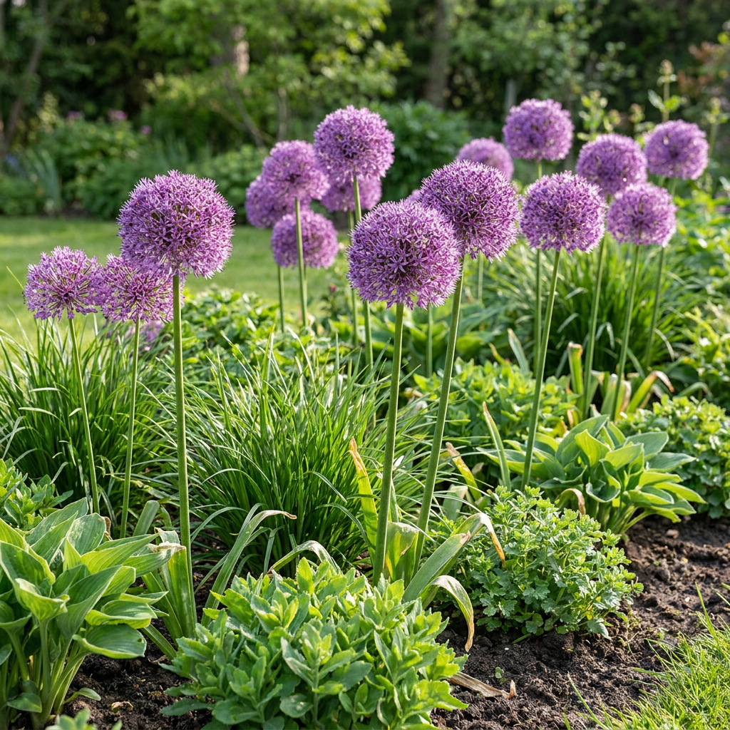 Sierui Allium 'Gladiator' bloembollen, paars, foto 2