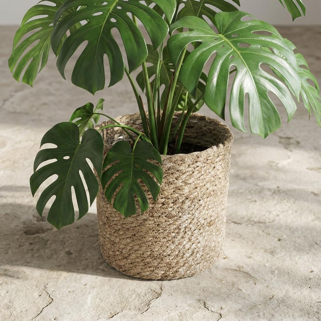 Mand naturel, groene bladeren