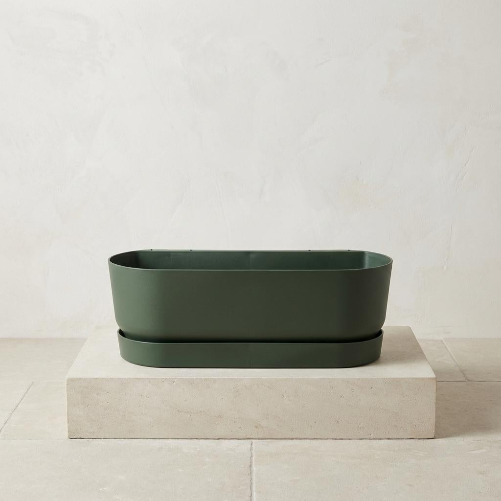 Detailfoto van Elho Pot Greenville Easy Balcony D25cm - Leaf Green