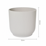 Elho Vibes Fold bloempot met ribbels, wit, Ø22 cm