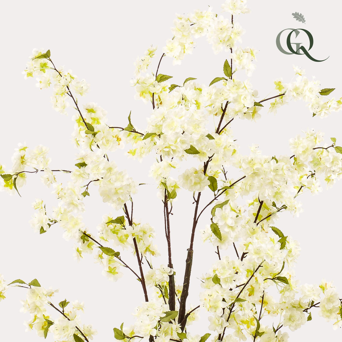 Kunstplant - Prunus - Kersenbloesem - Wit, detail van het blad