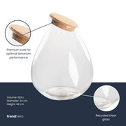 Terrarium fles met kurk - Drop XXL
