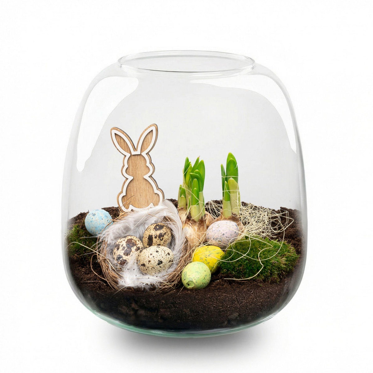 Emma Mini Easter - Open terrarium - Flessentuin DIY kit, plant in pot