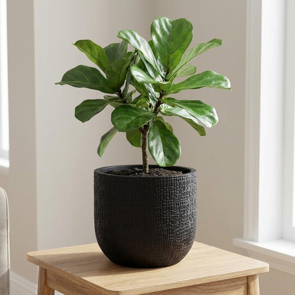 Detailfoto van Capi Nature Skin bolvormige pot, antraciet, Ø17 cm, H15 cm