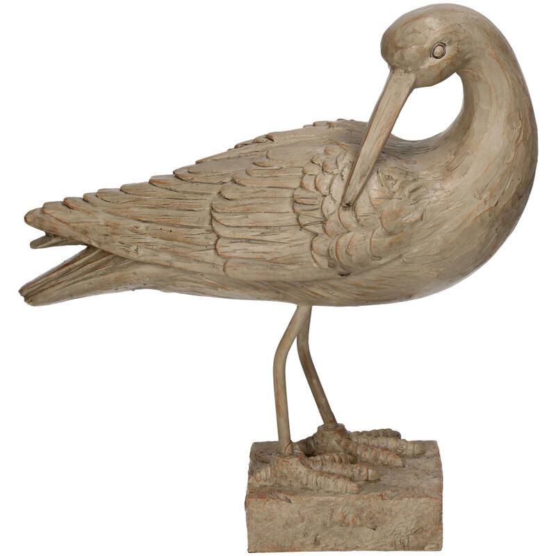 Ornament vogel - Polyresin, detail van het blad
