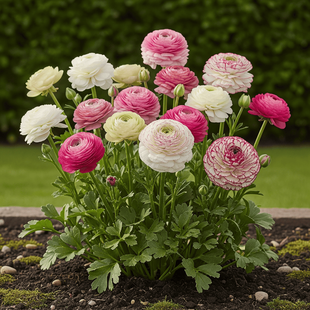 Ranunculus Pastel Mix, detail van het blad